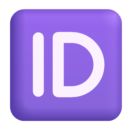 ID button as rendered by Microsoft 3D Fluent