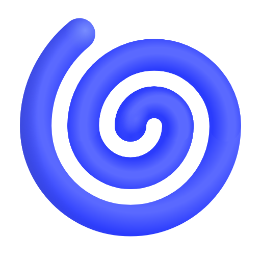 渦巻き as rendered by Microsoft 3D Fluent