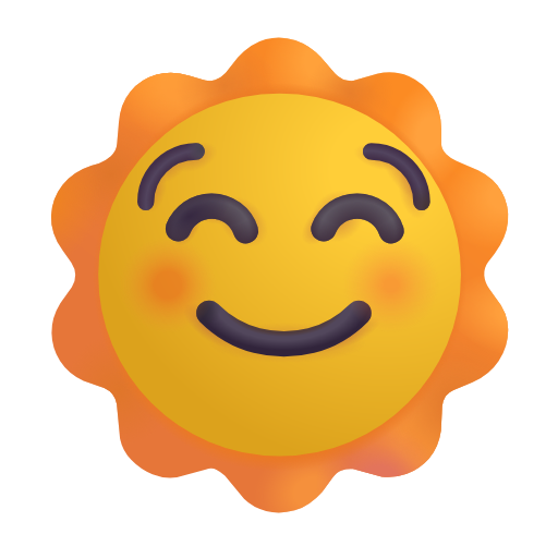 sun with face as rendered by Microsoft 3D Fluent