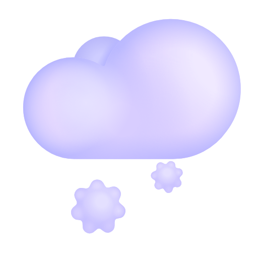 cloud with snow as rendered by Microsoft 3D Fluent