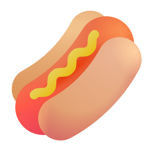 hot dog as rendered by Microsoft 3D Fluent