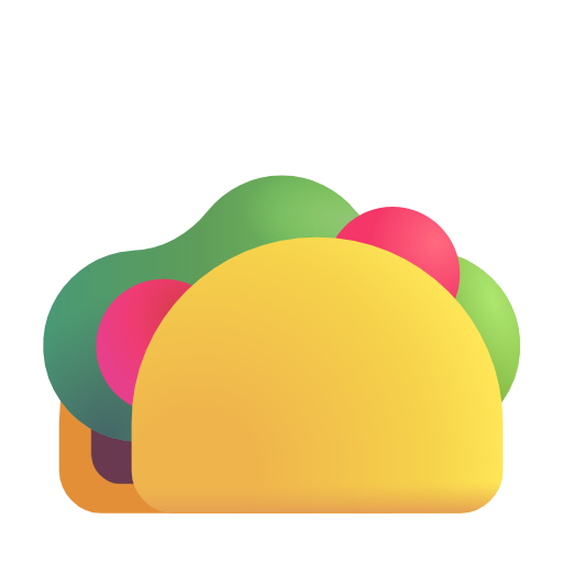taco as rendered by Microsoft 3D Fluent