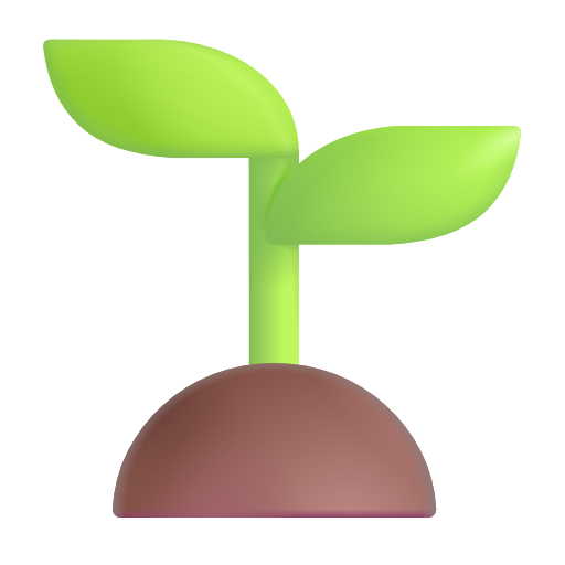 seedling as rendered by Microsoft 3D Fluent