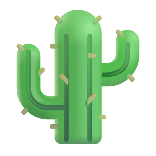 cactus as rendered by Microsoft 3D Fluent