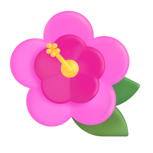 Hibiskus as rendered by Microsoft 3D Fluent