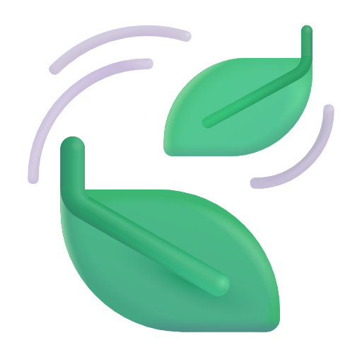 leaf fluttering in wind as rendered by Microsoft 3D Fluent