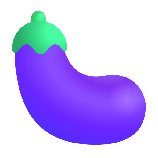Aubergine as rendered by Microsoft 3D Fluent