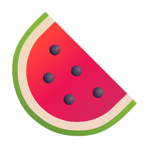 Wassermelone as rendered by Microsoft 3D Fluent
