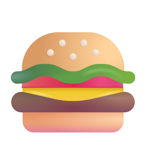 hambúrguer as rendered by Microsoft 3D Fluent