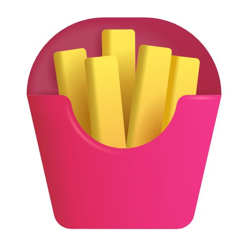 french fries as rendered by Microsoft 3D Fluent