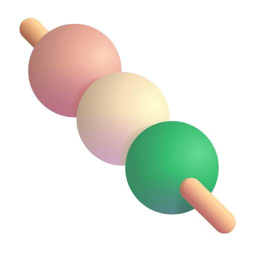 dango as rendered by Microsoft 3D Fluent