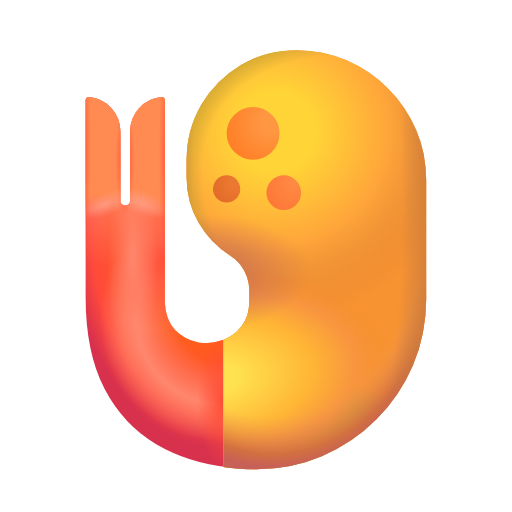 fried shrimp as rendered by Microsoft 3D Fluent