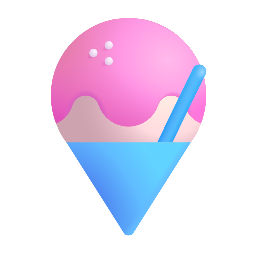 shaved ice as rendered by Microsoft 3D Fluent