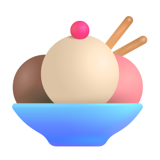 ice cream as rendered by Microsoft 3D Fluent