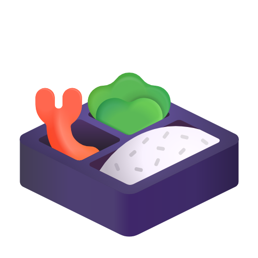bento box as rendered by Microsoft 3D Fluent