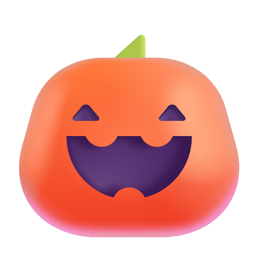 zucca di Halloween as rendered by Microsoft 3D Fluent
