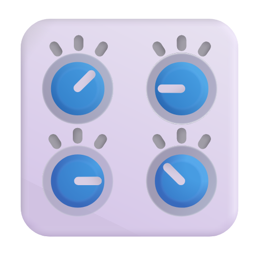 control knobs as rendered by Microsoft 3D Fluent