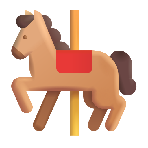 carousel horse as rendered by Microsoft 3D Fluent