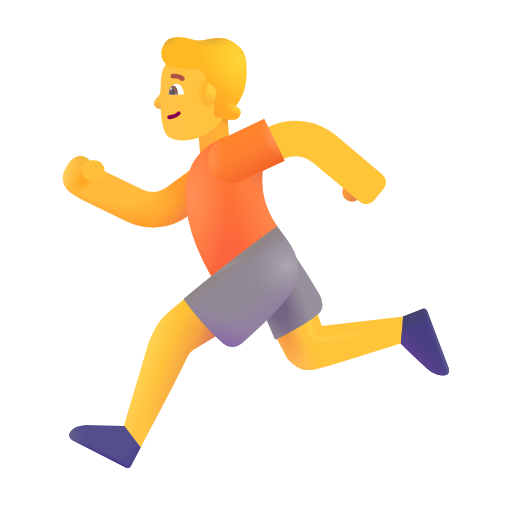 person running as rendered by Microsoft 3D Fluent