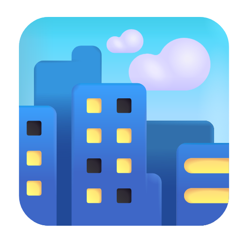 cityscape as rendered by Microsoft 3D Fluent
