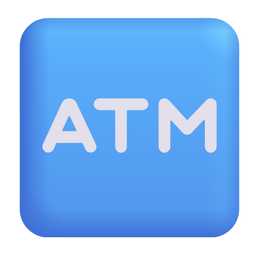 ATM sign as rendered by Microsoft 3D Fluent