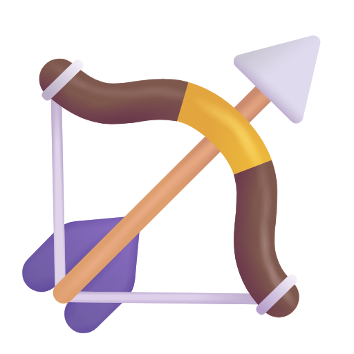 arco e freccia as rendered by Microsoft 3D Fluent