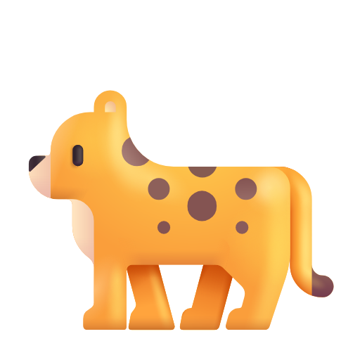 Leopard as drawn by Microsoft 3D Fluent in Fluent 16.0