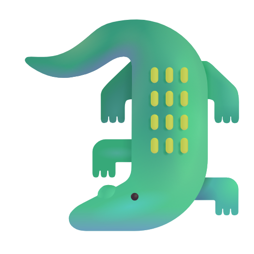 تمساح as rendered by Microsoft 3D Fluent