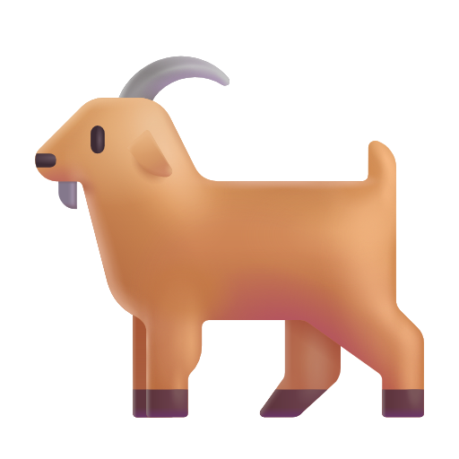 goat as rendered by Microsoft 3D Fluent