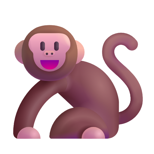 Monkey as drawn by Microsoft 3D Fluent in Fluent 16.0