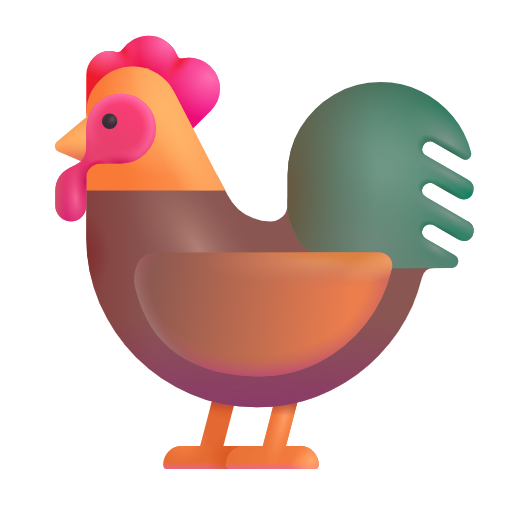 rooster as rendered by Microsoft 3D Fluent
