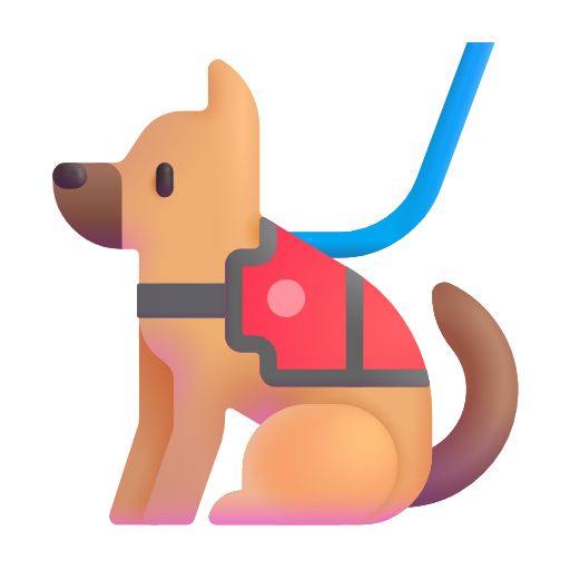 service dog as rendered by Microsoft 3D Fluent