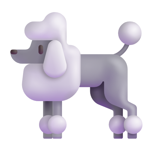 poodle as rendered by Microsoft 3D Fluent