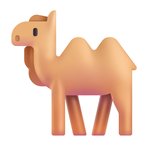 two-hump camel as rendered by Microsoft 3D Fluent