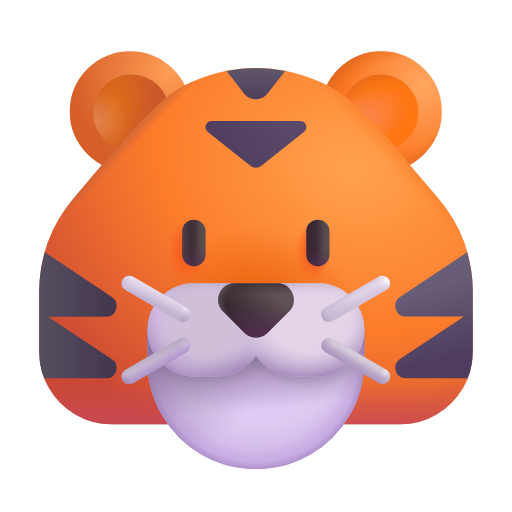 rosto de tigre as rendered by Microsoft 3D Fluent