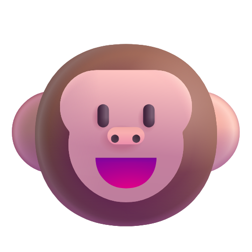 cara de mono as rendered by Microsoft 3D Fluent