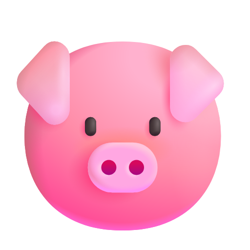 muso di maiale as rendered by Microsoft 3D Fluent