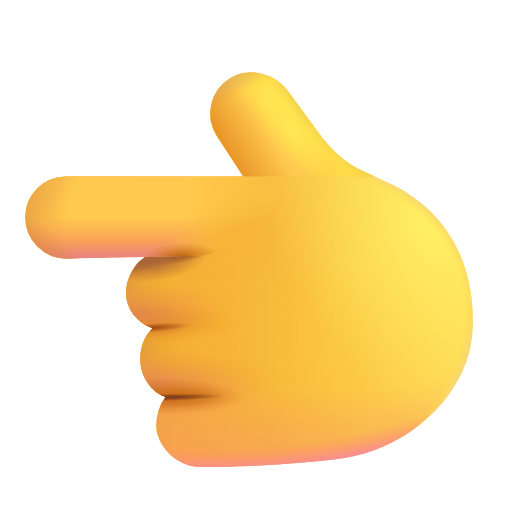 nach links weisender Zeigefinger as rendered by Microsoft 3D Fluent