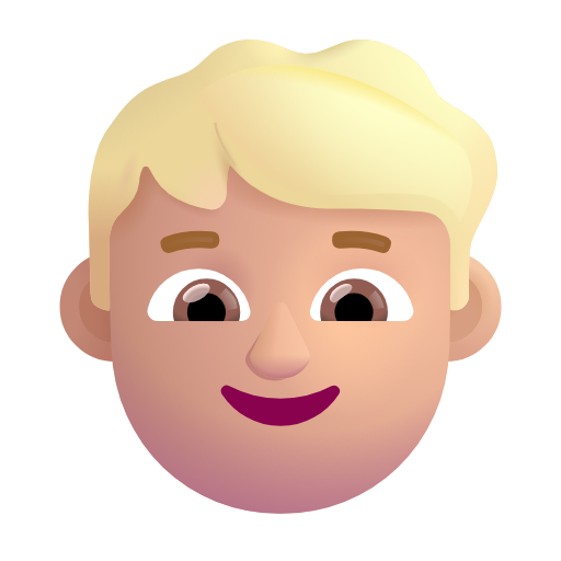 Boy: Medium-Light Skin Tone as drawn by Microsoft 3D Fluent in Fluent 16.0