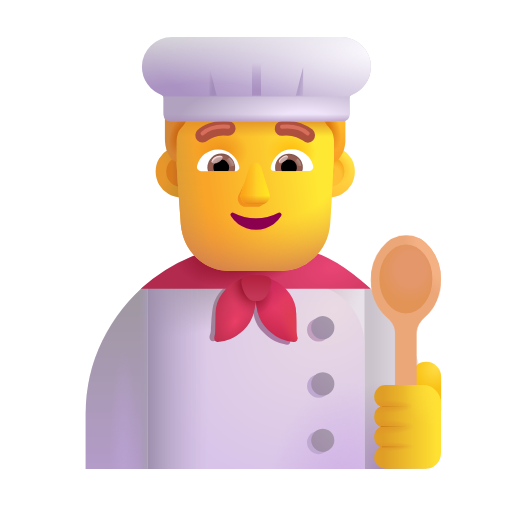 man cook as rendered by Microsoft 3D Fluent