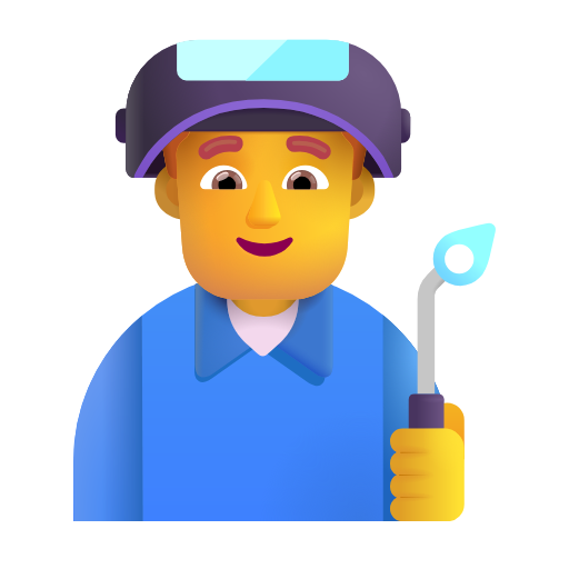 man factory worker as rendered by Microsoft 3D Fluent