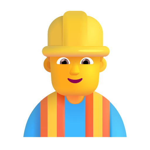 man construction worker as rendered by Microsoft 3D Fluent