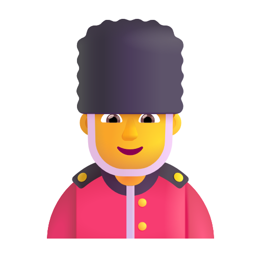 man guard as rendered by Microsoft 3D Fluent