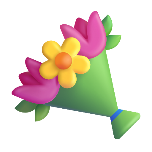 Blumenstrauß as rendered by Microsoft 3D Fluent