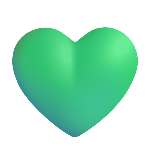 Cuore Verde as drawn by Microsoft 3D Fluent in Fluent 16.0