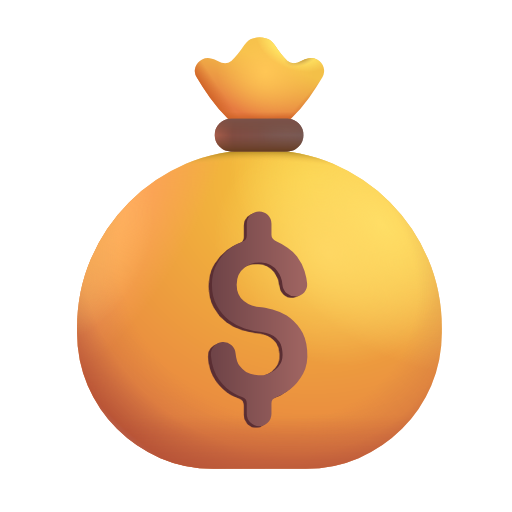 money bag as rendered by Microsoft 3D Fluent