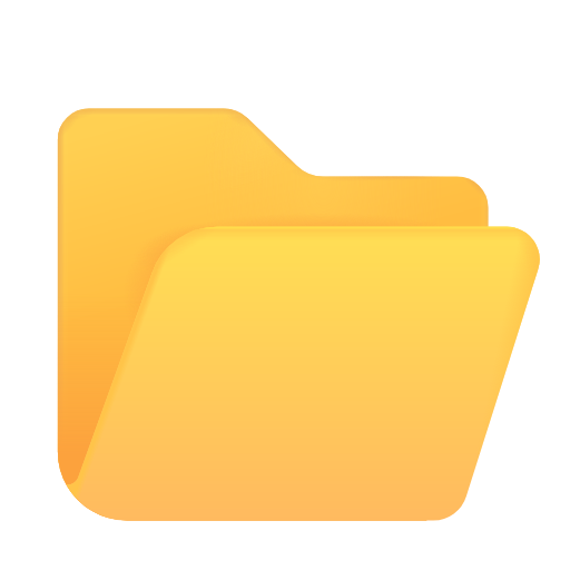 carpeta de archivos abierta as rendered by Microsoft 3D Fluent