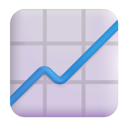 chart increasing as rendered by Microsoft 3D Fluent