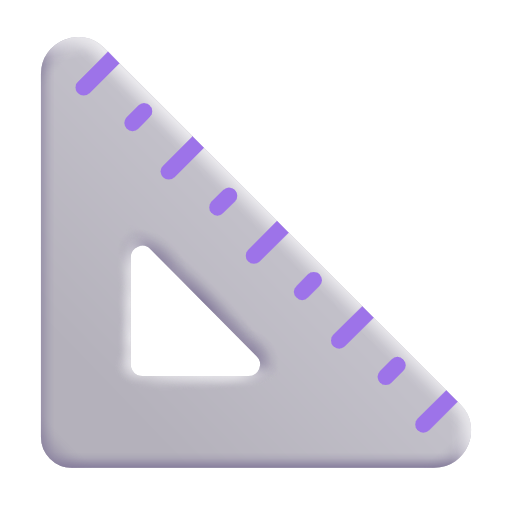 triangular ruler as rendered by Microsoft 3D Fluent