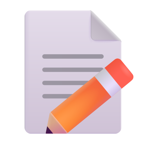 Papier und Bleistift as rendered by Microsoft 3D Fluent